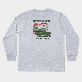 Happy Camper Kids Long Sleeve T-Shirt